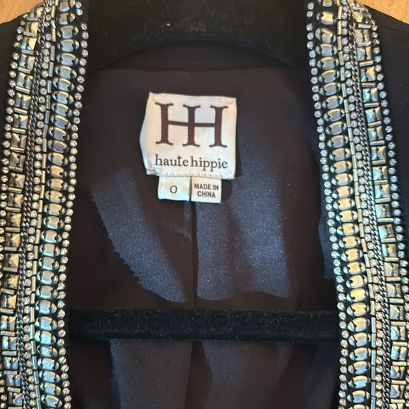 Haute Hippie Black Embellished Blazer Jacket – Size 0 - Picture 5 of 5